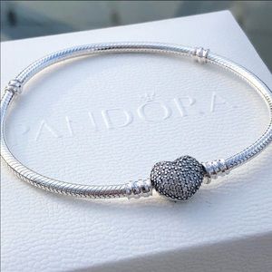Pandora Pavé Heart Bracelet 7.9” (20 cm)